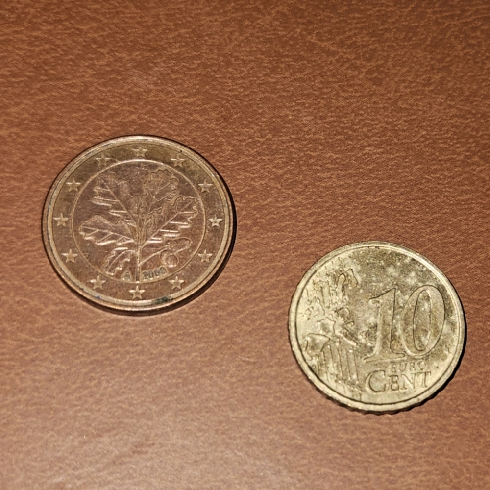 Vintage Euro coins